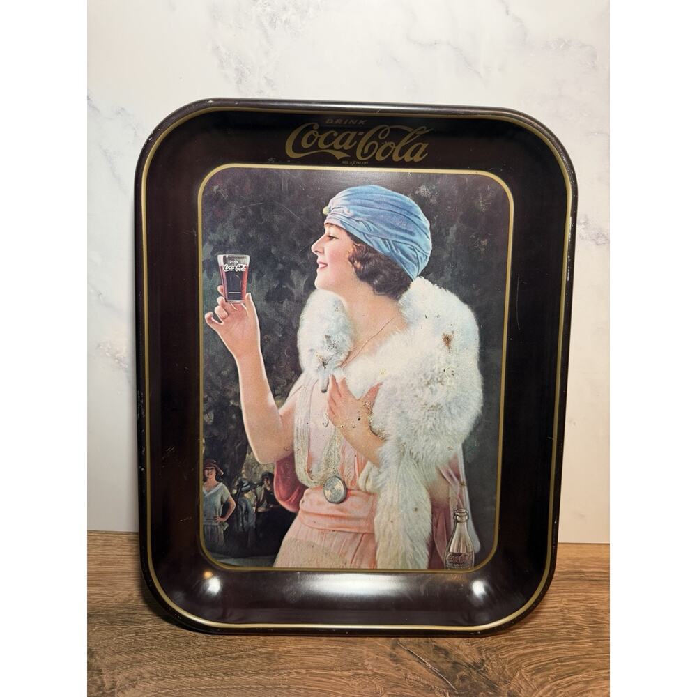 VTG 1973‎ version of 1925 Coca-Cola Serving Tray Metal Advertising - Picture 2 of 7